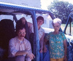 David Dorrough; Marilyn Crabill Dorrough; Mary Crabill; blue van; van trip